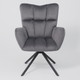 Миниатюра изображения товара Кресло мягкое AksHome Colorado New поворотное (темно-серый велюр HCJ-40/черный)