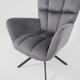 Миниатюра изображения товара Кресло мягкое AksHome Colorado New поворотное (темно-серый велюр HCJ-40/черный)