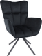 Миниатюра изображения товара Кресло мягкое AksHome Colorado New поворотное (черный велюр HCJ-50/черный)