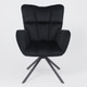 Миниатюра изображения товара Кресло мягкое AksHome Colorado New поворотное (черный велюр HCJ-50/черный)