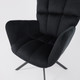 Миниатюра изображения товара Кресло мягкое AksHome Colorado New поворотное (черный велюр HCJ-50/черный)