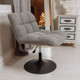 Миниатюра изображения товара Кресло мягкое AksHome Grande поворотное (серая ткань Linen Fabric-11/черный)