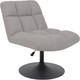 Миниатюра изображения товара Кресло мягкое AksHome Grande поворотное (серая ткань Linen Fabric-11/черный)
