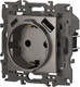 Миниатюра изображения товара Розетка ЭРА Elegance 14-4108-16 2P+E 16A-250В / Б0067695 (титан)
