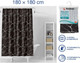 Миниатюра изображения товара Шторка-занавеска для ванны Perfecto Linea Secret 36-118202 (черный мрамор)