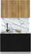Миниатюра изображения товара Кухонный гарнитур Интерлиния Мила Шато 1.2А (дуб вотан/черный/белый гранит)