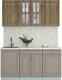 Миниатюра изображения товара Кухонный гарнитур Интерлиния Мила Шато 1.6А (дуб вотан/луна/опал светлый)
