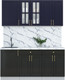 Миниатюра изображения товара Кухонный гарнитур Интерлиния Мила Шато 1.7А (индиго/черный/белый гранит)