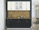 Миниатюра изображения товара Кухонный гарнитур Интерлиния Мила Шато 1.8А (белый/черный/дуб бунратти)