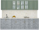Миниатюра изображения товара Кухонный гарнитур Интерлиния Мила Шато 2.7А (мята/керамика/опал светлый)