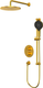 Миниатюра изображения товара Душевая система со смесителем Whitecross Y YSET09TOPGLB (брашированное золото)