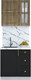 Миниатюра изображения товара Кухонный гарнитур Интерлиния Мила Шато 0.8Б (дуб вотан/черный/белый гранит)