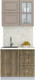 Миниатюра изображения товара Кухонный гарнитур Интерлиния Мила Шато 0.9Б (луна/дуб вотан/опал светлый)
