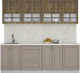 Миниатюра изображения товара Кухонный гарнитур Интерлиния Мила Шато 2.3Б (дуб вотан/луна/опал светлый)