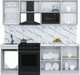 Миниатюра изображения товара Кухонный гарнитур Интерлиния Мила Шато 2.2В (индиго/черный/белый гранит)