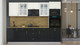Миниатюра изображения товара Кухонный гарнитур Интерлиния Мила Шато 2.7В (белый/черный/дуб бунратти)