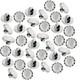 Миниатюра изображения товара Набор пуговиц Sentex PN-2-11.5 (50шт, белый/серебряный)