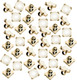 Миниатюра изображения товара Набор пуговиц Sentex PN-3-11.5 (100шт, белый/золотой)
