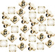 Миниатюра изображения товара Набор пуговиц Sentex PN-3-11.5 (50шт, белый/золотой)