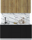 Миниатюра изображения товара Кухонный гарнитур Интерлиния Мила Матте 1.7 А (дуб вотан/черный/белый гранит)