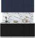 Миниатюра изображения товара Кухонный гарнитур Интерлиния Мила Матте 1.9 А (индиго/черный/белый гранит)