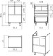 Миниатюра изображения товара Тумба с умывальником Misty Алиса 58 / Э-Али01058-0112Я+10.150.00580.001