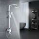 Миниатюра изображения товара Душевая система со смесителем Shevanik S9836F (белый/хром)