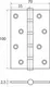 Миниатюра изображения товара Петля дверная Trodos 100x70x2.5 б/к накладная (черный, флоупак)