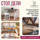 Миниатюра изображения товара Обеденный стол Millwood Дели Л 120x70x75 (сосна пасадена/металл белый)