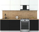Миниатюра изображения товара Кухонный гарнитур Интерлиния Мила Матте 2.5 Б (белый/черный/дуб бунратти)