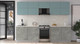 Миниатюра изображения товара Кухонный гарнитур Интерлиния Мила Матте 2.9 Б (океан/керамика/опал светлый)