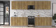 Миниатюра изображения товара Кухонный гарнитур Интерлиния Мила Матте 3.4 Б (дуб вотан/дуб вотан/белый гранит)