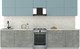 Миниатюра изображения товара Кухонный гарнитур Интерлиния Мила Матте 3.4 Б (океан/керамика/опал светлый)