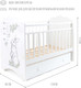 Миниатюра изображения товара Детская кроватка Sweet Baby Magica с маятником и ящиком (белый/заяц)