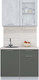 Миниатюра изображения товара Кухонный гарнитур Интерлиния Мила Пластик 1.0 Б (оксид светлый/шторм/травертин серый)