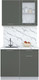 Миниатюра изображения товара Кухонный гарнитур Интерлиния Мила Пластик 1.0 Б (шторм/шторм/белый гранит)