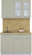 Миниатюра изображения товара Кухонный гарнитур Интерлиния Мила Пластик 1.2 Б (латте/латте/дуб бунратти)