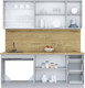 Миниатюра изображения товара Кухонный гарнитур Интерлиния Мила Пластик 2.0 Б (латте/шторм/опал светлый)