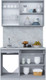 Миниатюра изображения товара Кухонный гарнитур Интерлиния Мила Пластик 1.2 В (арктический/арктический/белый гранит)