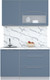 Миниатюра изображения товара Кухонный гарнитур Интерлиния Мила Пластик 1.3 В (арктический/арктический/белый гранит)