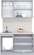 Миниатюра изображения товара Кухонный гарнитур Интерлиния Мила Пластик 1.3 В (арктический/арктический/белый гранит)