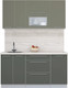 Миниатюра изображения товара Кухонный гарнитур Интерлиния Мила Пластик 1.6 В (кварцевый/шторм/травертин серый)