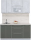 Миниатюра изображения товара Кухонный гарнитур Интерлиния Мила Пластик 1.6 В (оксид светлый/шторм/травертин серый)