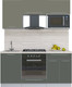 Миниатюра изображения товара Кухонный гарнитур Интерлиния Мила Пластик 1.7 (кварцевый/шторм/травертин серый)