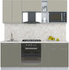 Миниатюра изображения товара Кухонный гарнитур Интерлиния Мила Пластик 2.0 (латте/кварцевый/опал светлый)