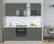 Миниатюра изображения товара Кухонный гарнитур Интерлиния Мила Пластик 2.0 (шторм/шторм/белый гранит)