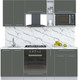 Миниатюра изображения товара Кухонный гарнитур Интерлиния Мила Пластик 2.0 (шторм/шторм/белый гранит)