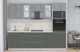 Миниатюра изображения товара Кухонный гарнитур Интерлиния Мила Пластик 2.6 (оксид темный/шторм/травертин серый)