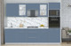 Миниатюра изображения товара Кухонный гарнитур Интерлиния Мила Пластик 2.8 (арктический/арктический/белый гранит)