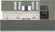 Миниатюра изображения товара Кухонный гарнитур Интерлиния Мила Пластик 3.6 (кварцевый/шторм/травертин серый)